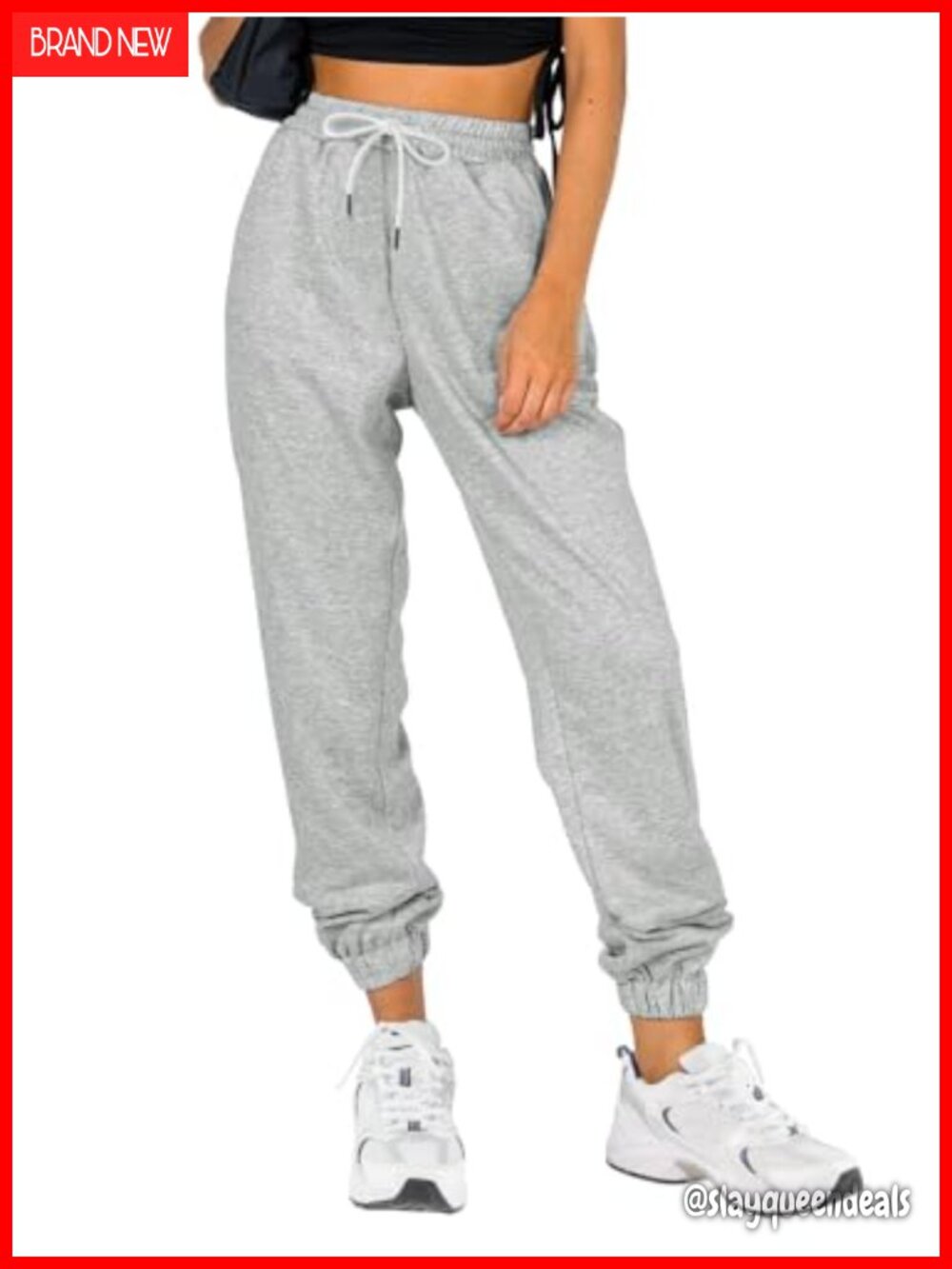 Women's Baggy Sweatpants Joggers Lounge Pants Pull On High Rise Ankle